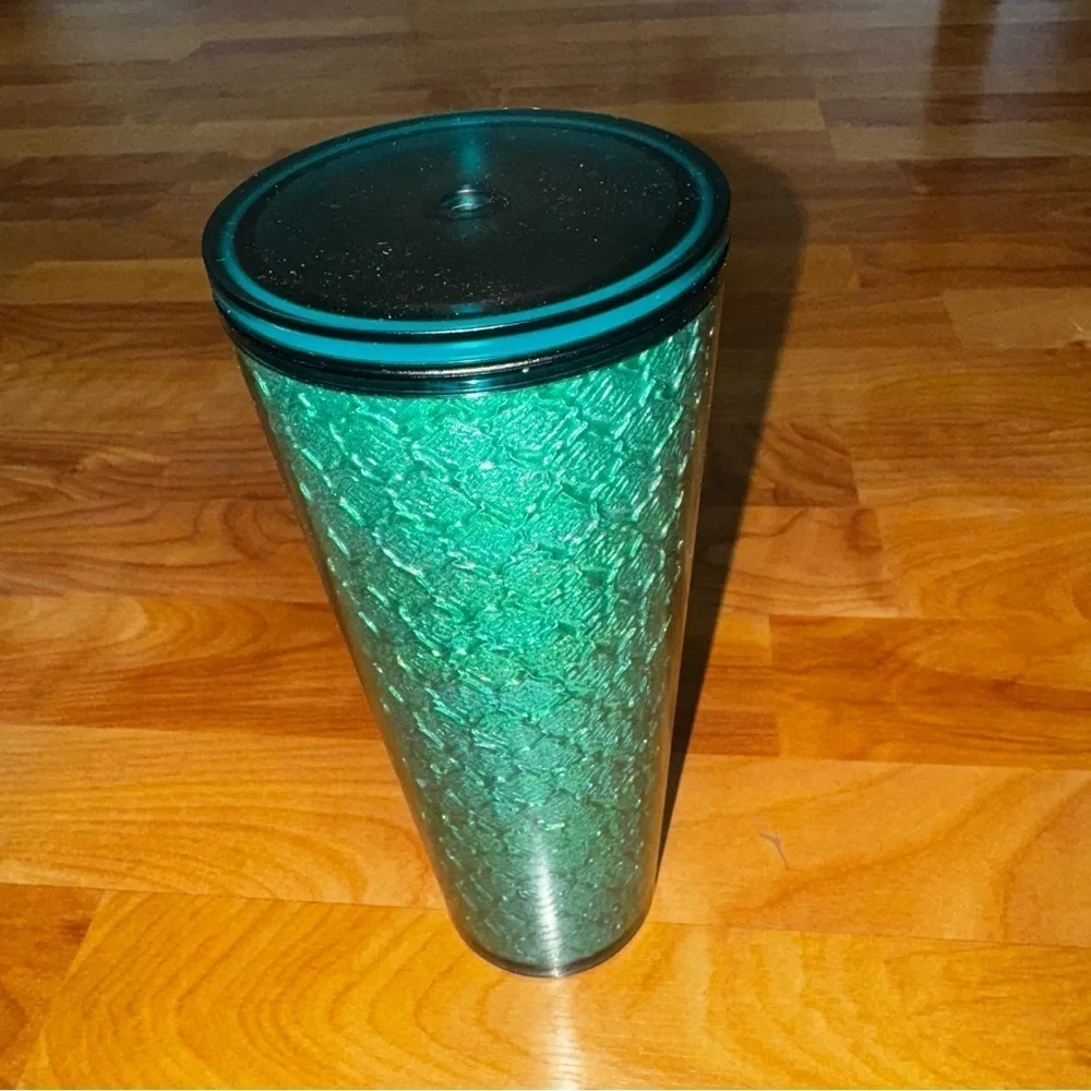 Starbucks Holographic Emerald Green Mermaid Scales Cup - No Straw 24 Ounces